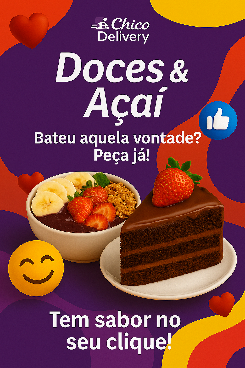 Banner Mobile Doces e Açaí